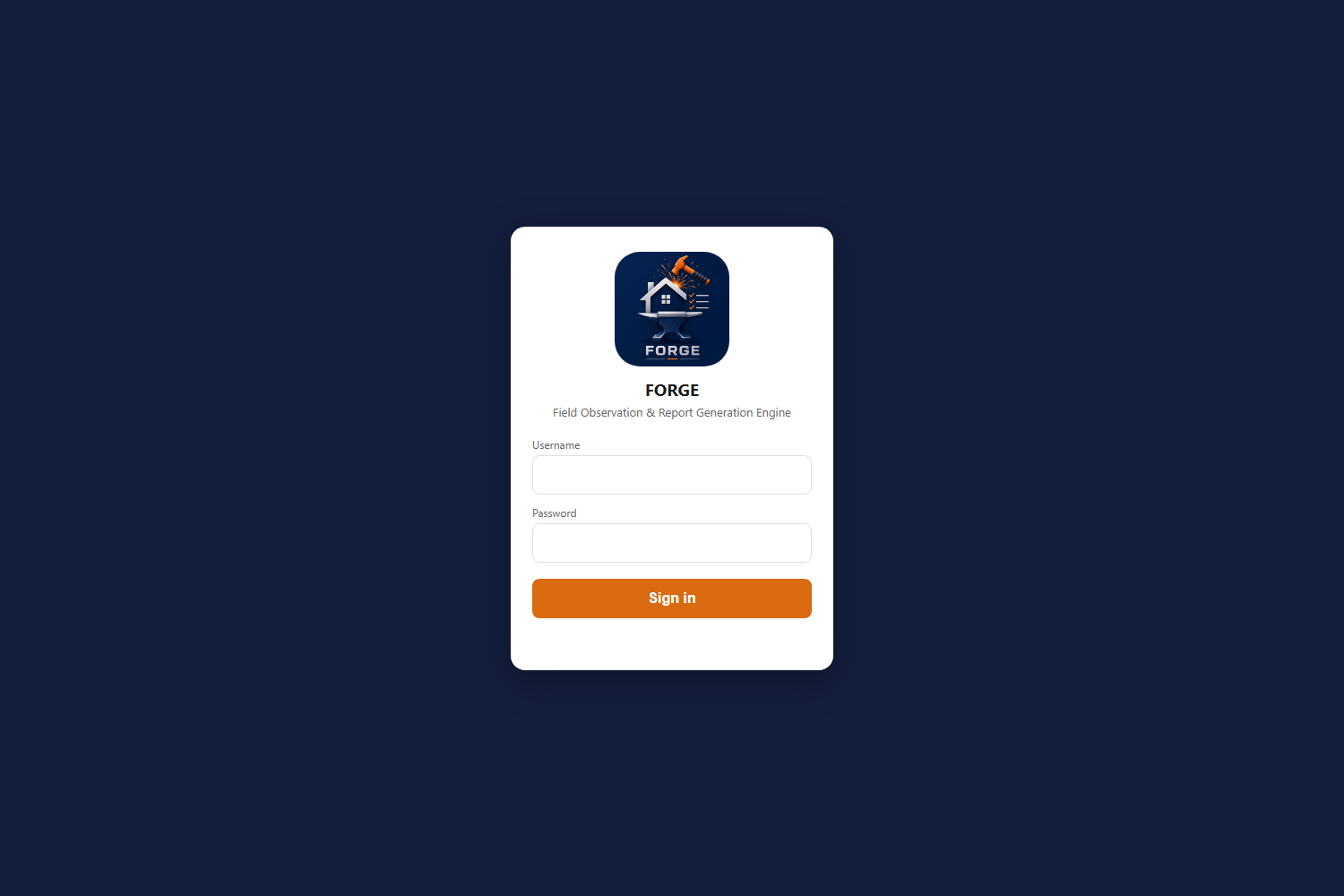 FORGE sign-in